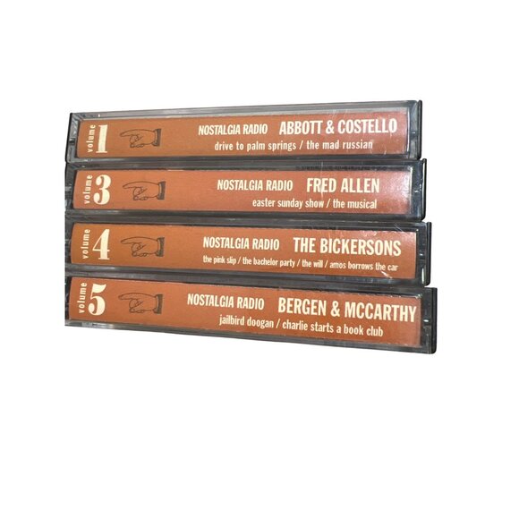 Set of 4 Nostalgia Radio Cassette Tapes Abbot Costello Bergen McCarthy Bickerson - Picture 1 of 6